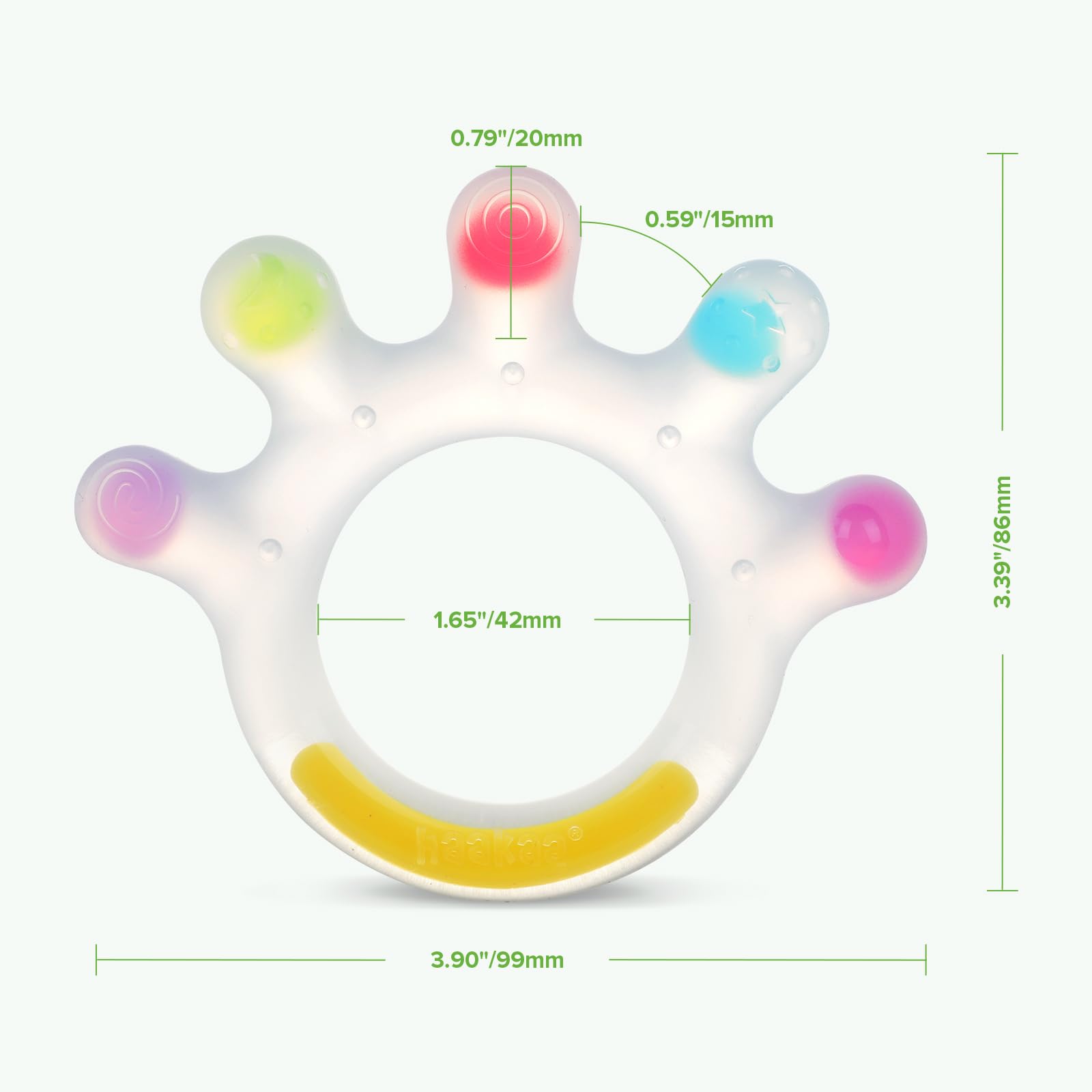 haakaa-dinky-digits-palm-teether-food-grade-silicone-baby-teething-toys-for-0-6- image 8