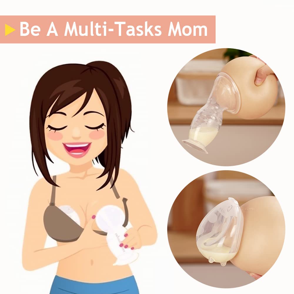 haakaa-manual-breast-pump-100ml-ladybug-milk-collector-75ml-silicone-cleaning-br image 3