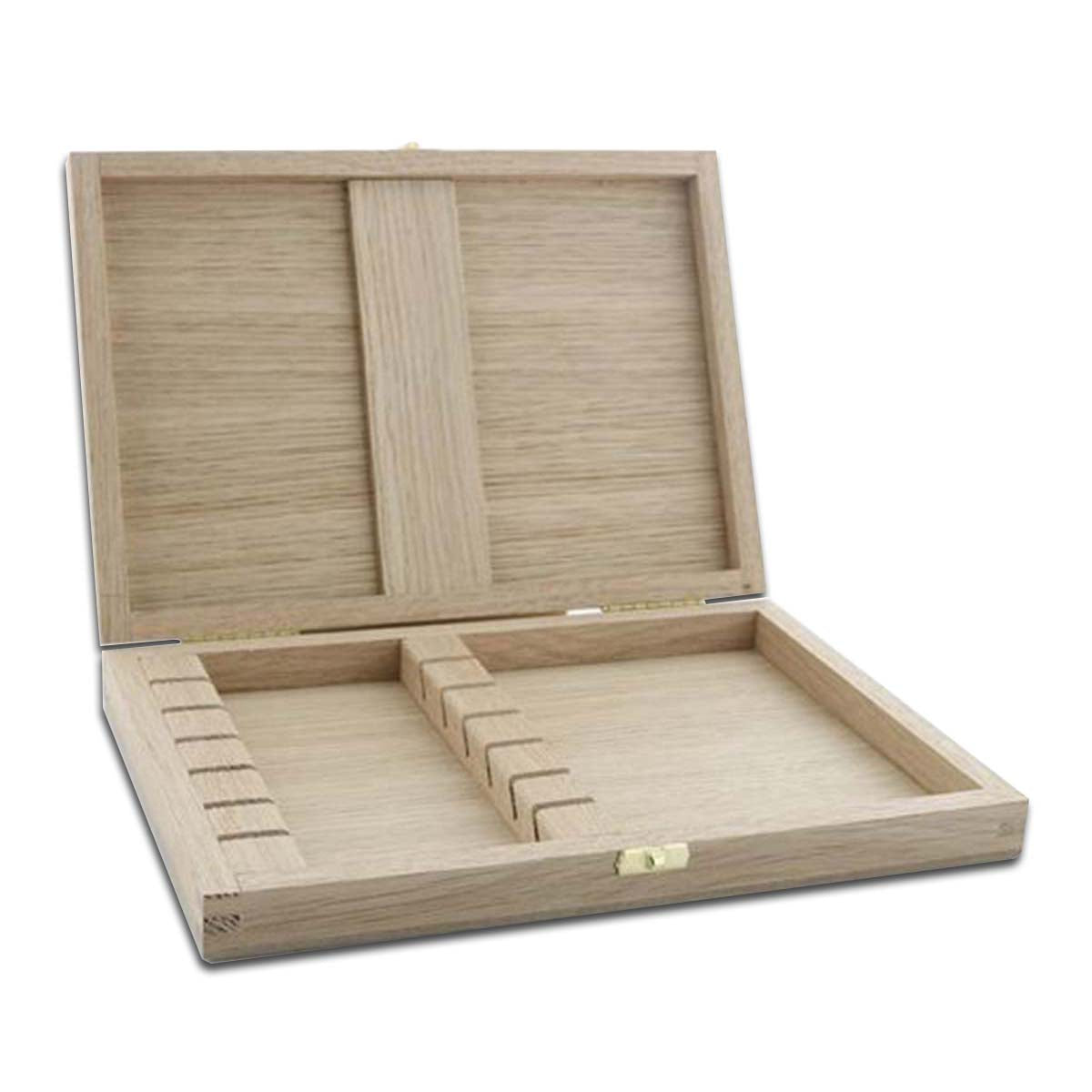 opinel-6-slot-oak-wood-steak-knife-storage-box image 1