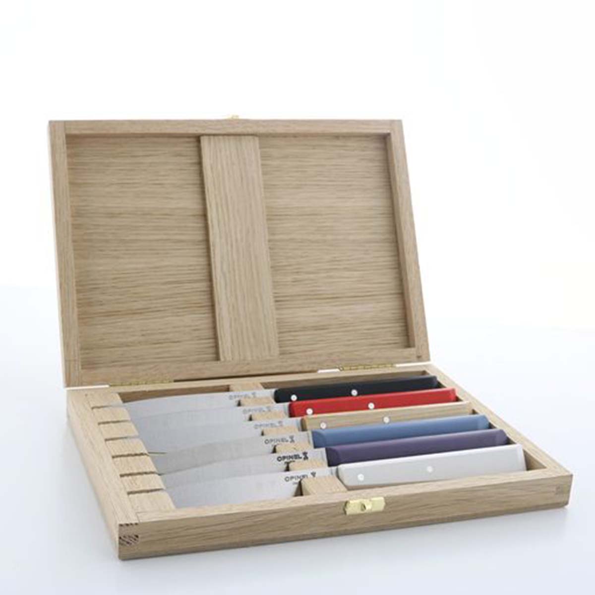 opinel-second-chance-6-slot-oak-steak-knife-storage-box image 6