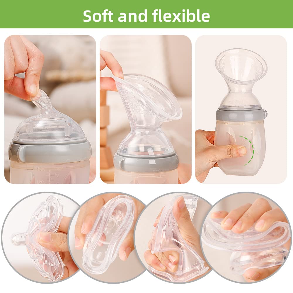 haakaa-gen-3-silicone-breast-pump-8oz-250ml-with-baby-bottle-teat-flower-stopper image 5