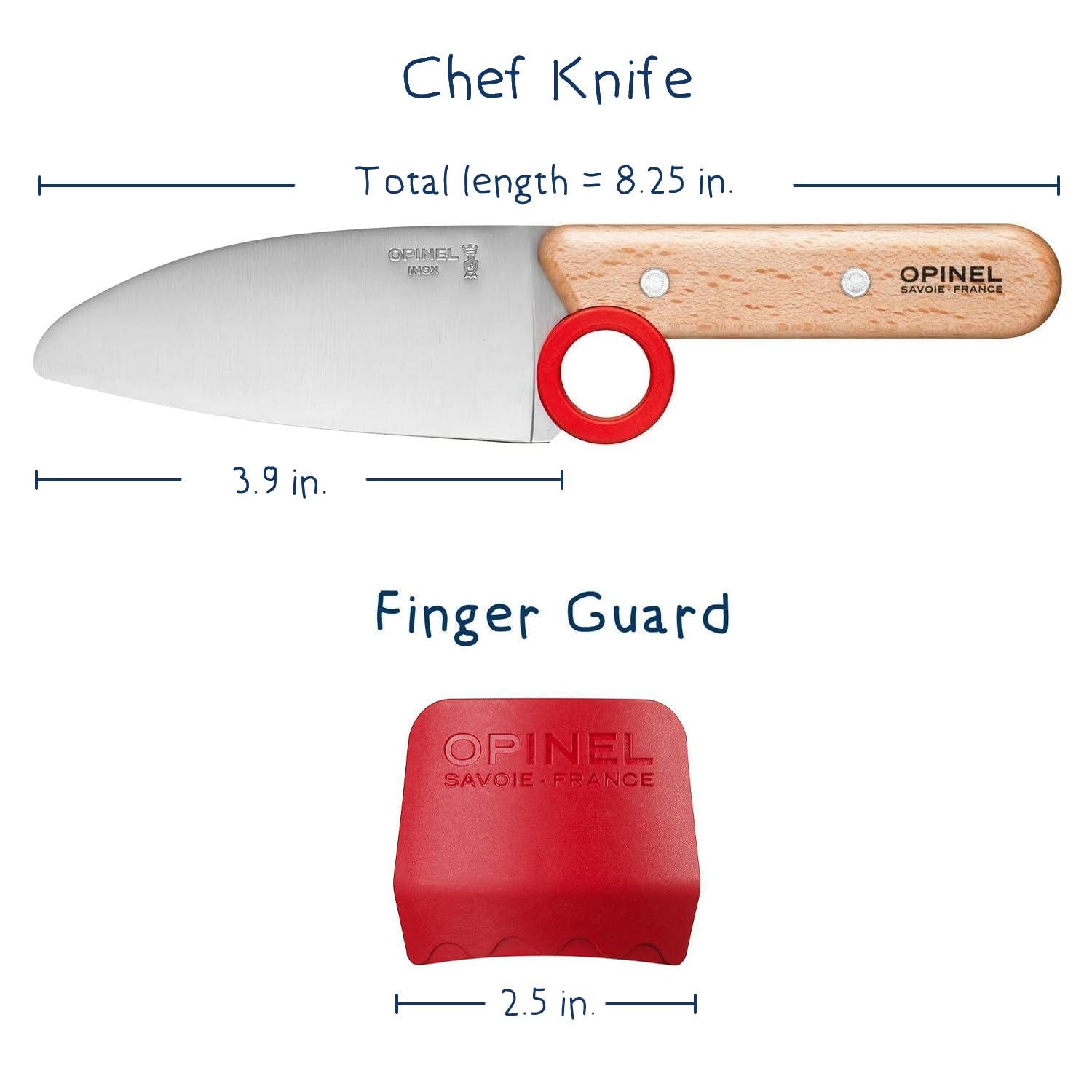 opinel-le-petit-chef-knife-set-2-piece-children-s-chef-knife-with-rounded-tip-an image 3