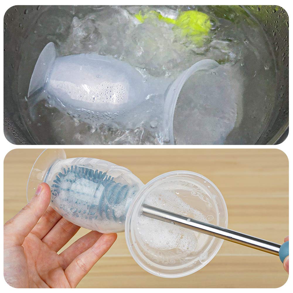 haakaa-manual-breast-pump-with-suction-bottom-and-white-stopper-4oz-100ml-origin image 7