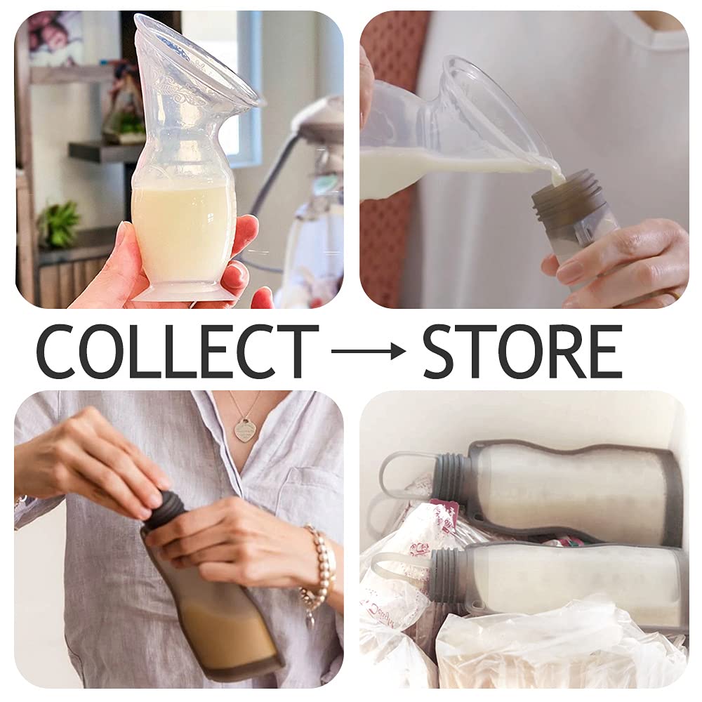 haakaa-manual-breast-pump-and-storage-bag-combo-4oz-100ml-pump-with-suction-base image 2