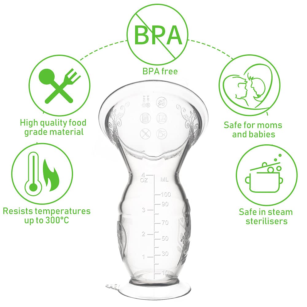 haakaa-100ml-manual-breast-pump-with-white-stopper-75ml-ladybug-breast-milk-coll image 3