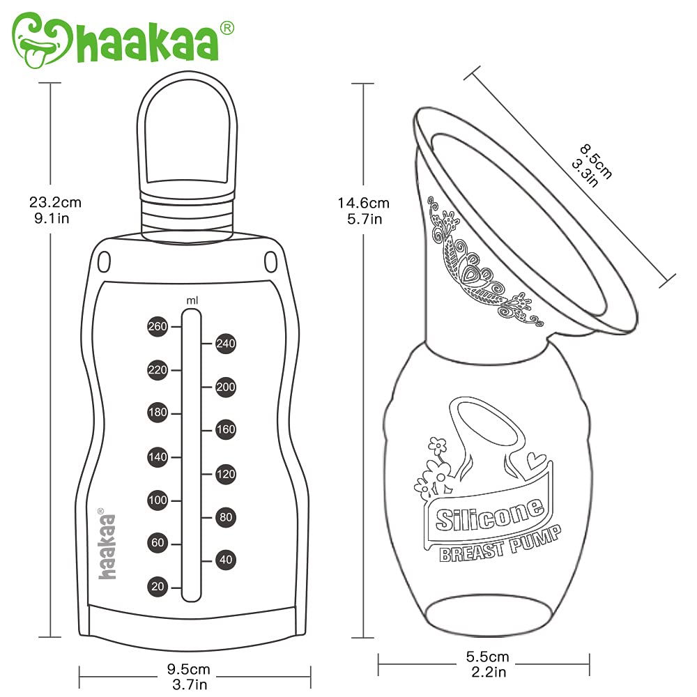 haakaa-medical-silicone-manual-breast-pump-and-breastmilk-storage-bag-combo-4oz- image 8