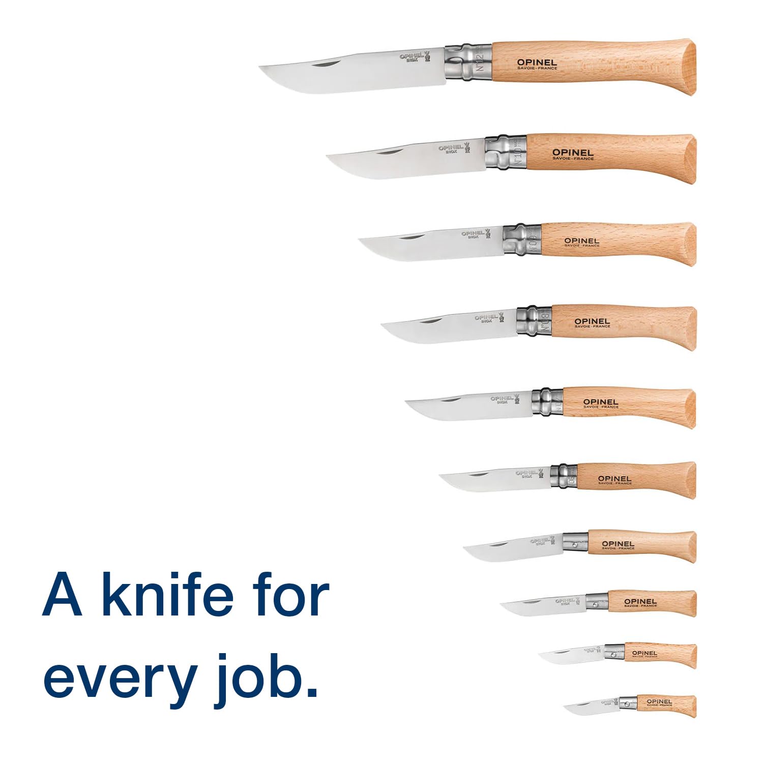 opinel-stainless-steel-folding-knife-box-set-10-knives-no-2-to-no-12-in-wooden-g image 2