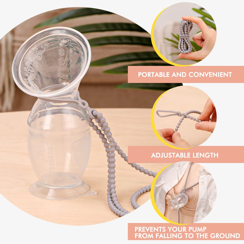 haakaa-manual-breast-pump-150ml-with-flower-stopper-silicone-lid-strap-set-100-f image 6