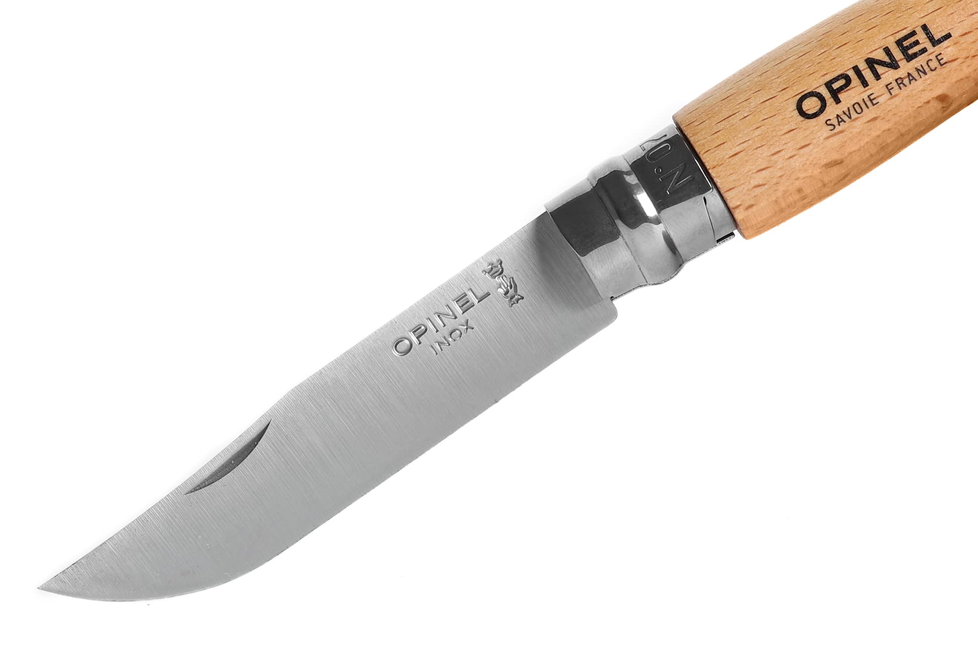 opinel-no-8-trekking-folding-knife-stainless-steel-blade-beechwood-handle-leathe image 6