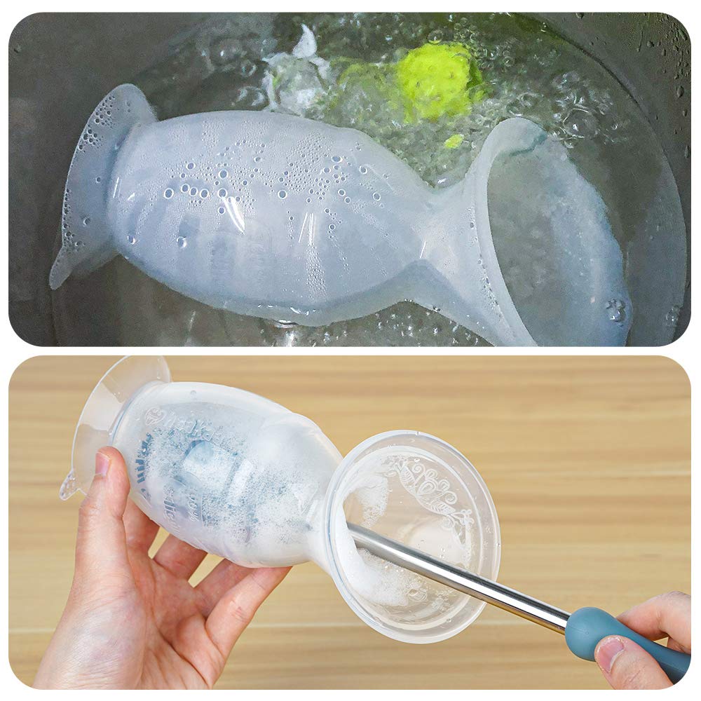 haakaa-manual-breast-pump-with-suction-base-and-flower-stopper-5oz-150ml-white image 7