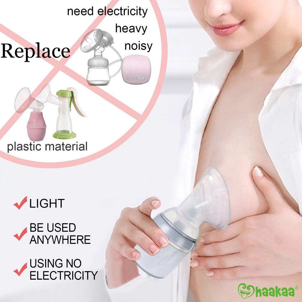 haakaa-gen-3-manual-breast-pump-milk-collector-5-4oz-160ml-multi-functional-feed image 4