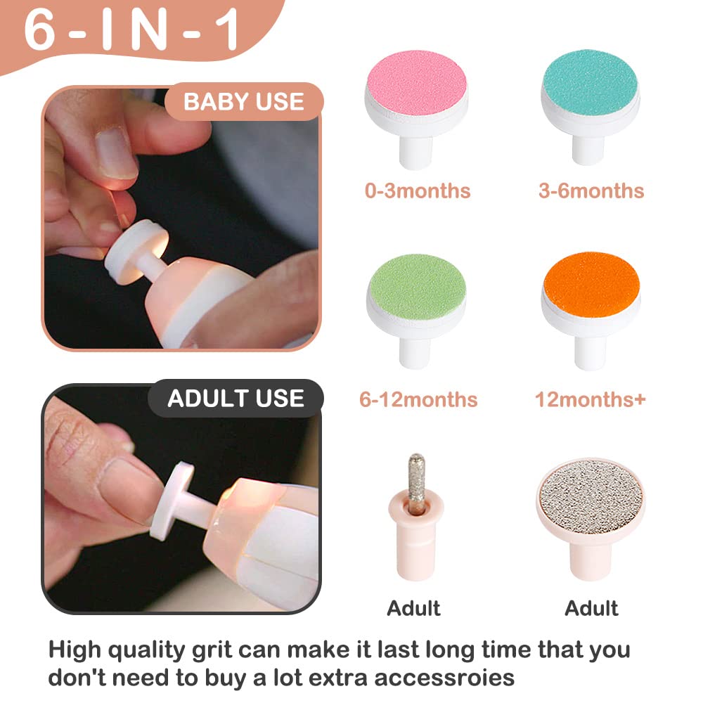 haakaa-electric-baby-nail-trimmer-wooden-baby-hair-brush-set image 2