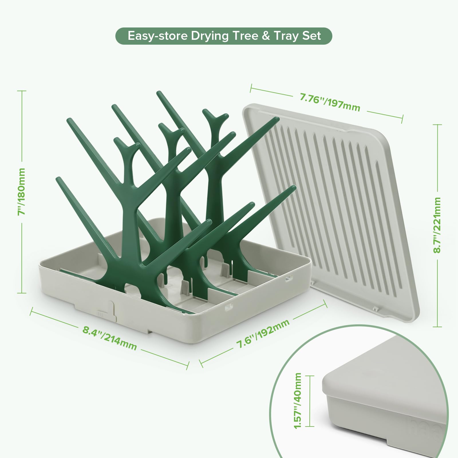 haakaa-portable-baby-bottle-drying-rack-with-tray-foldable-space-saving-bpa-free image 4