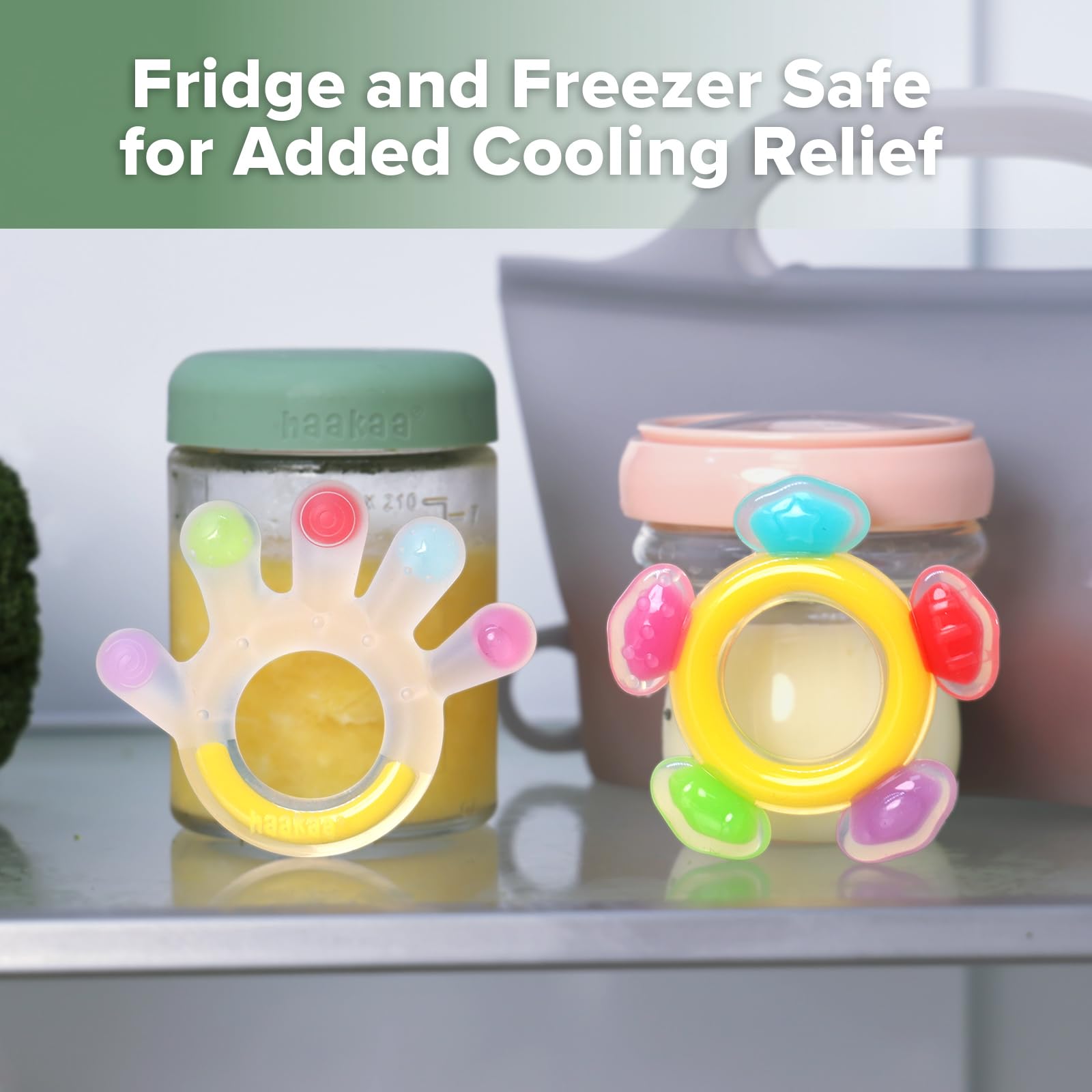 haakaa-silicone-teether-combo-palm-ferris-wheel-baby-freezer-teething-toys-2-pac image 6