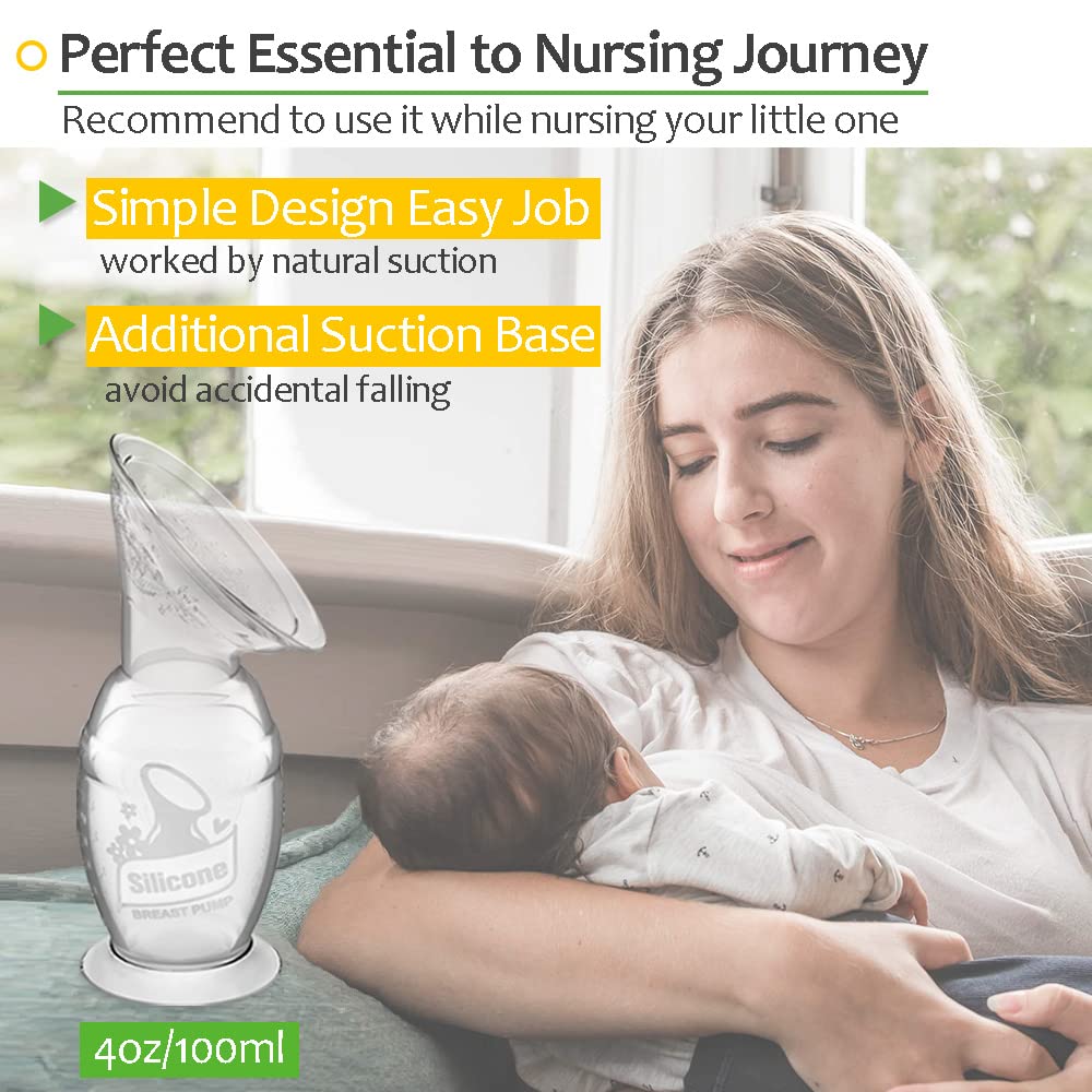 haakaa-manual-breast-pump-and-storage-bag-combo-4oz-100ml-pump-with-suction-base image 5