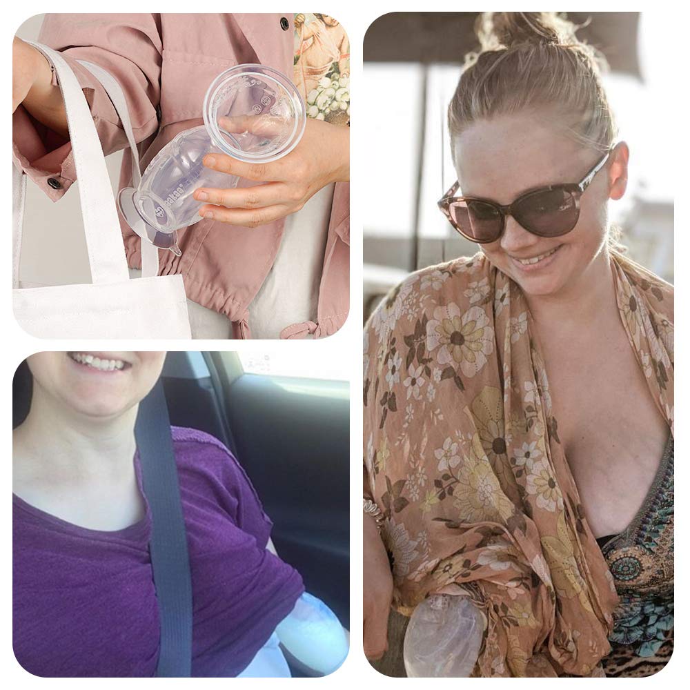 haakaa-manual-breast-pump-with-suction-base-and-flower-stopper-5oz-150ml-white image 4