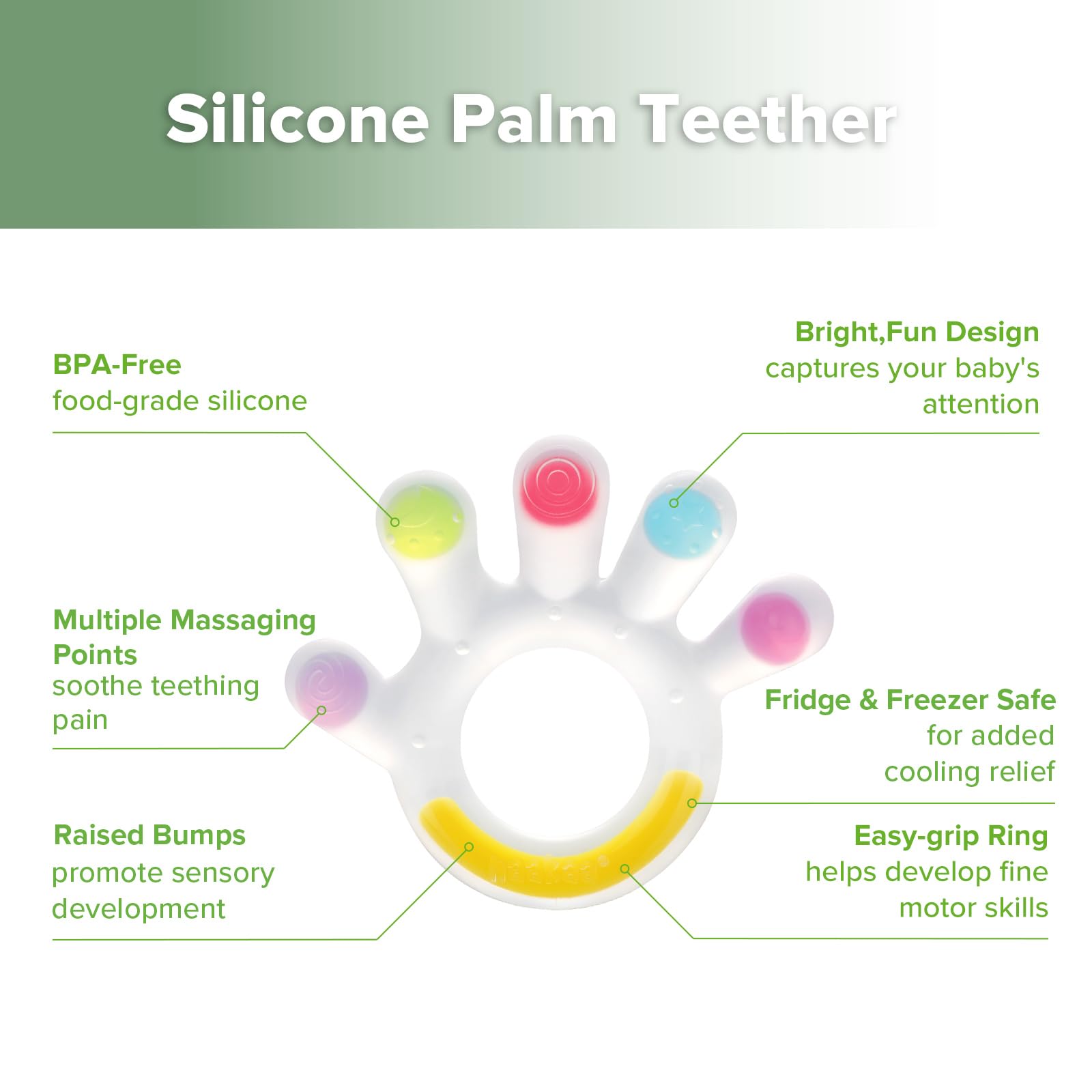 haakaa-palm-teether-soft-silicone-baby-soothing-teether-frozen-teething-toy-bpa- image 4