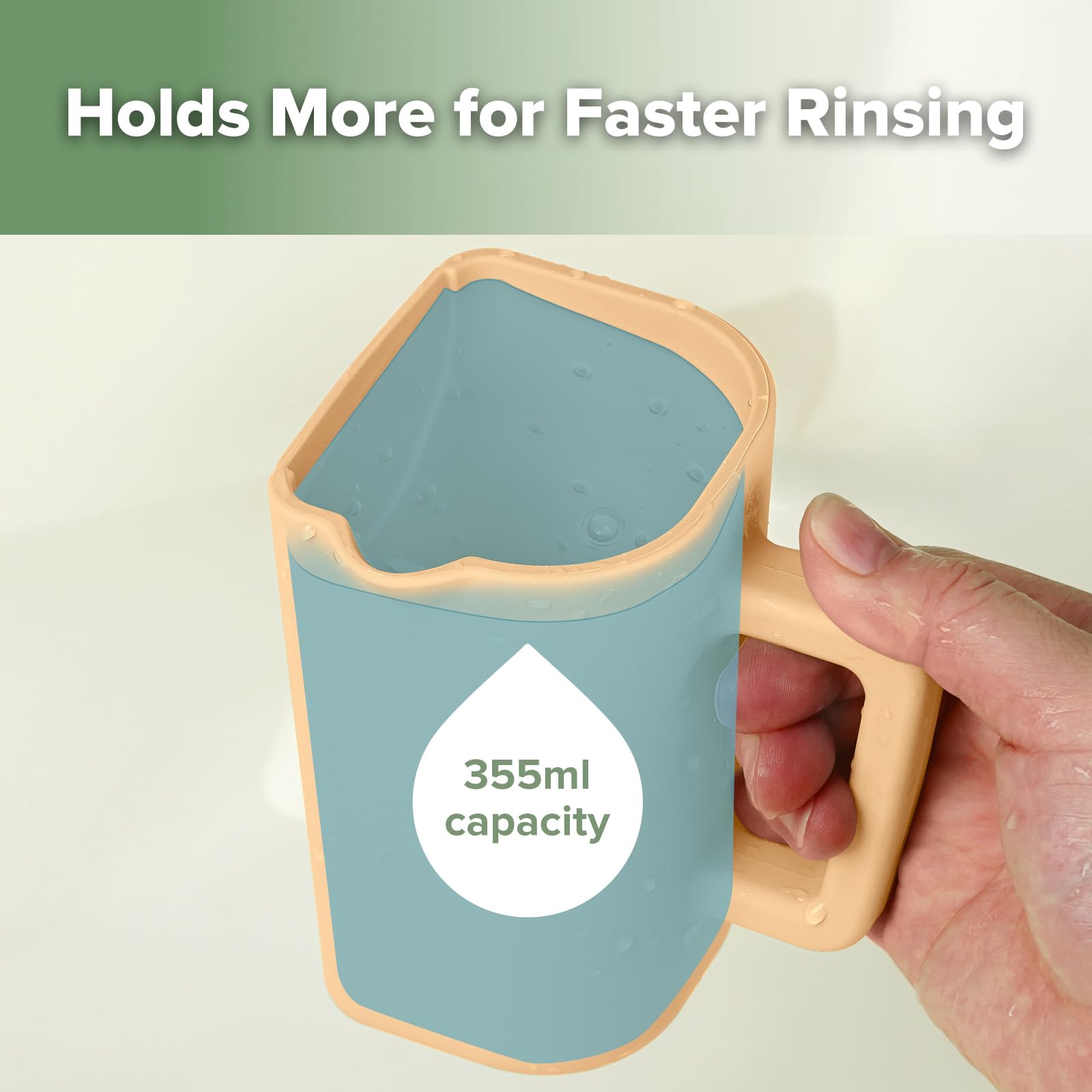 haakaa-gentle-pour-bath-rinse-cup-for-babies-silicone-coral image 7