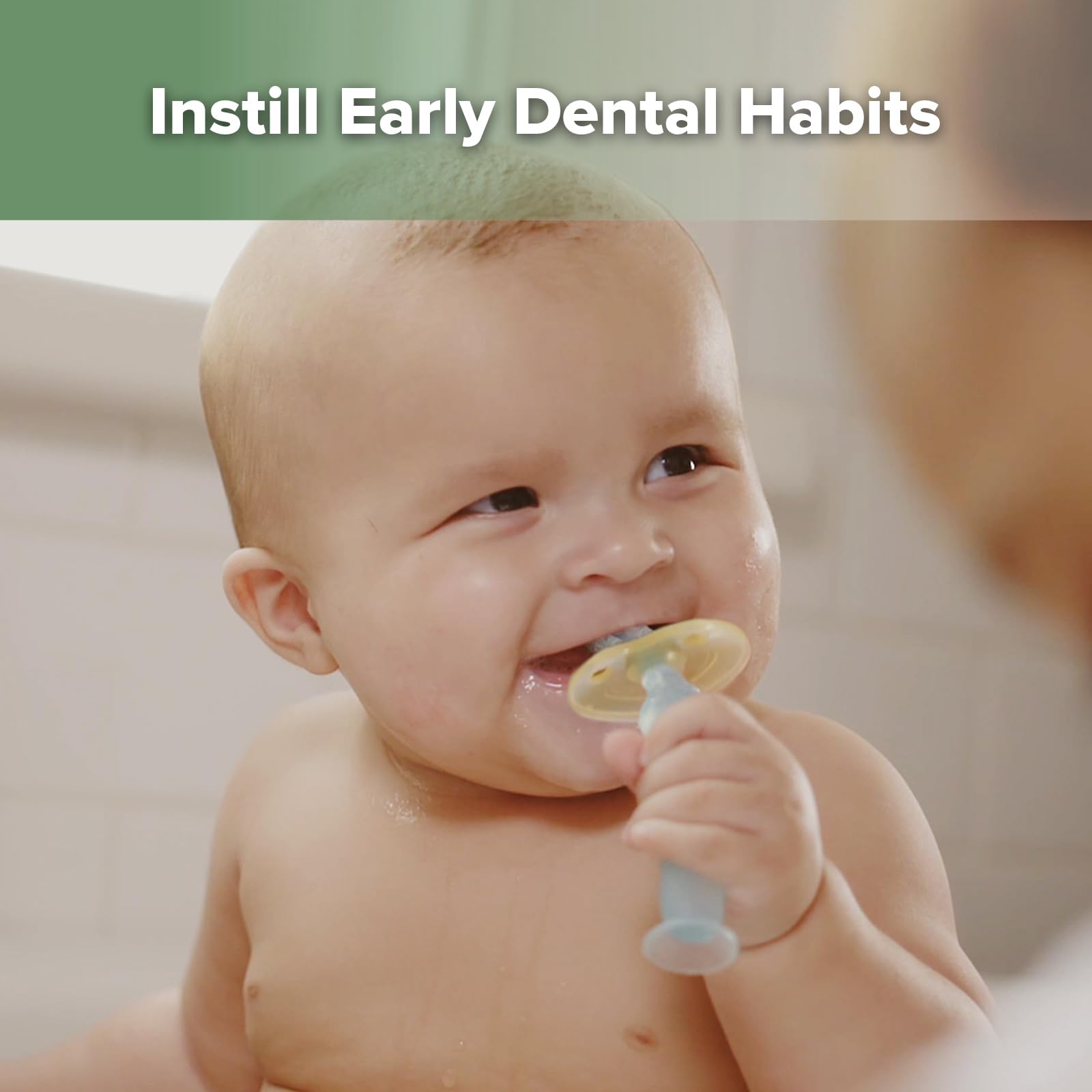 haakaa-360-baby-toothbrush-with-suction-base-gentle-training-brush-for-toddlers- image 2