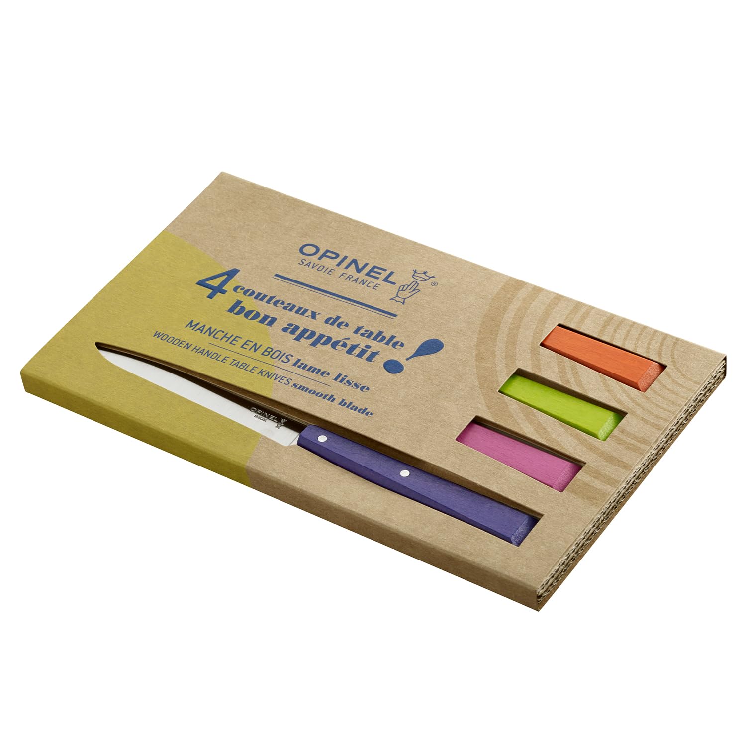opinel-no-125-bon-appetit-steak-knife-set-of-4-painted-hornbeam image 6