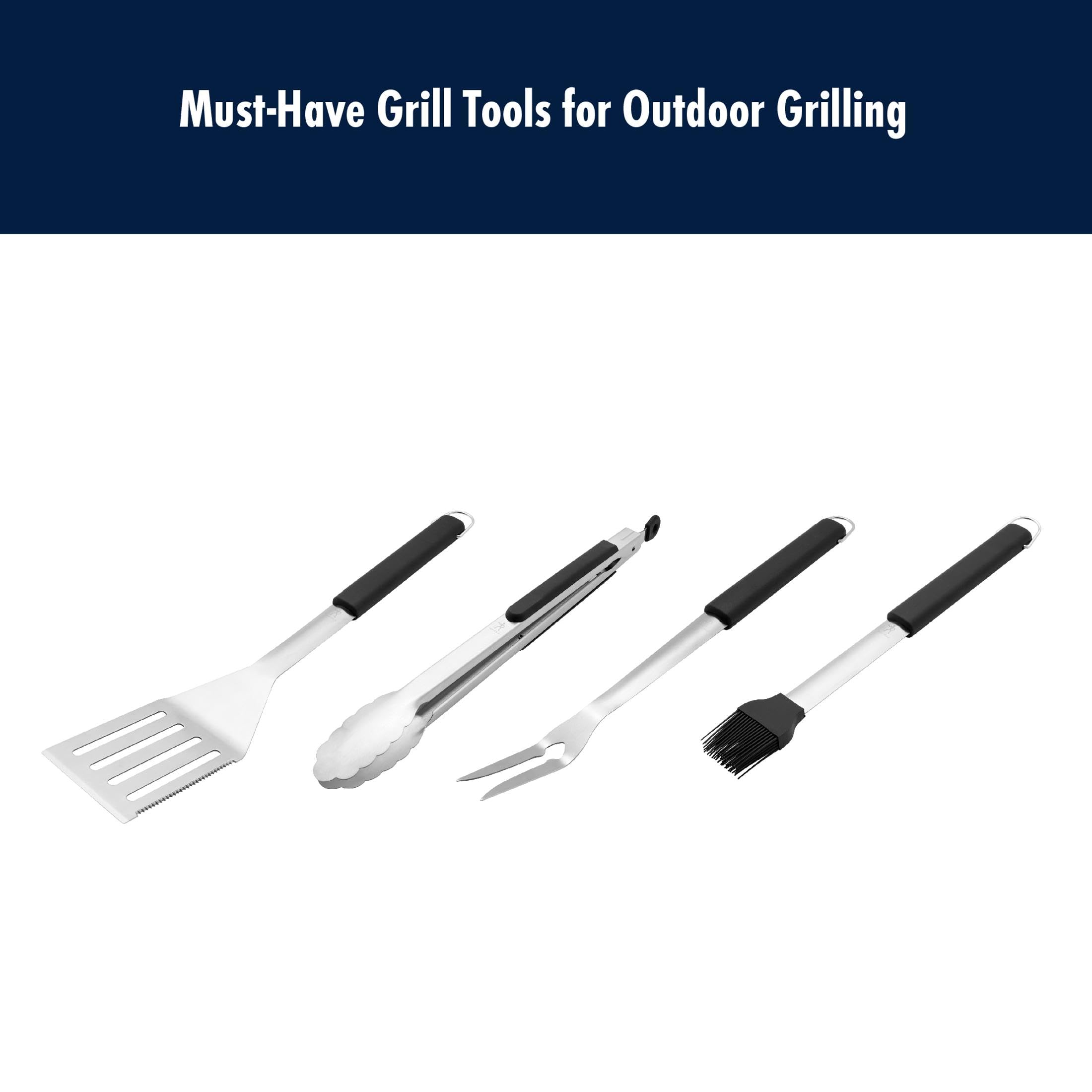 henckels-bbq-grill-tool-set-4-piece-stainless-steel-barbecue-accessories-with-sp image 2