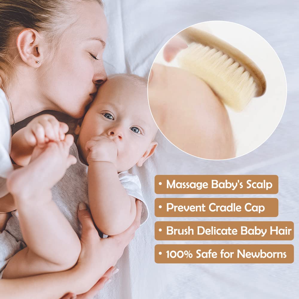 haakaa-electric-baby-nail-trimmer-wooden-baby-hair-brush-set image 6