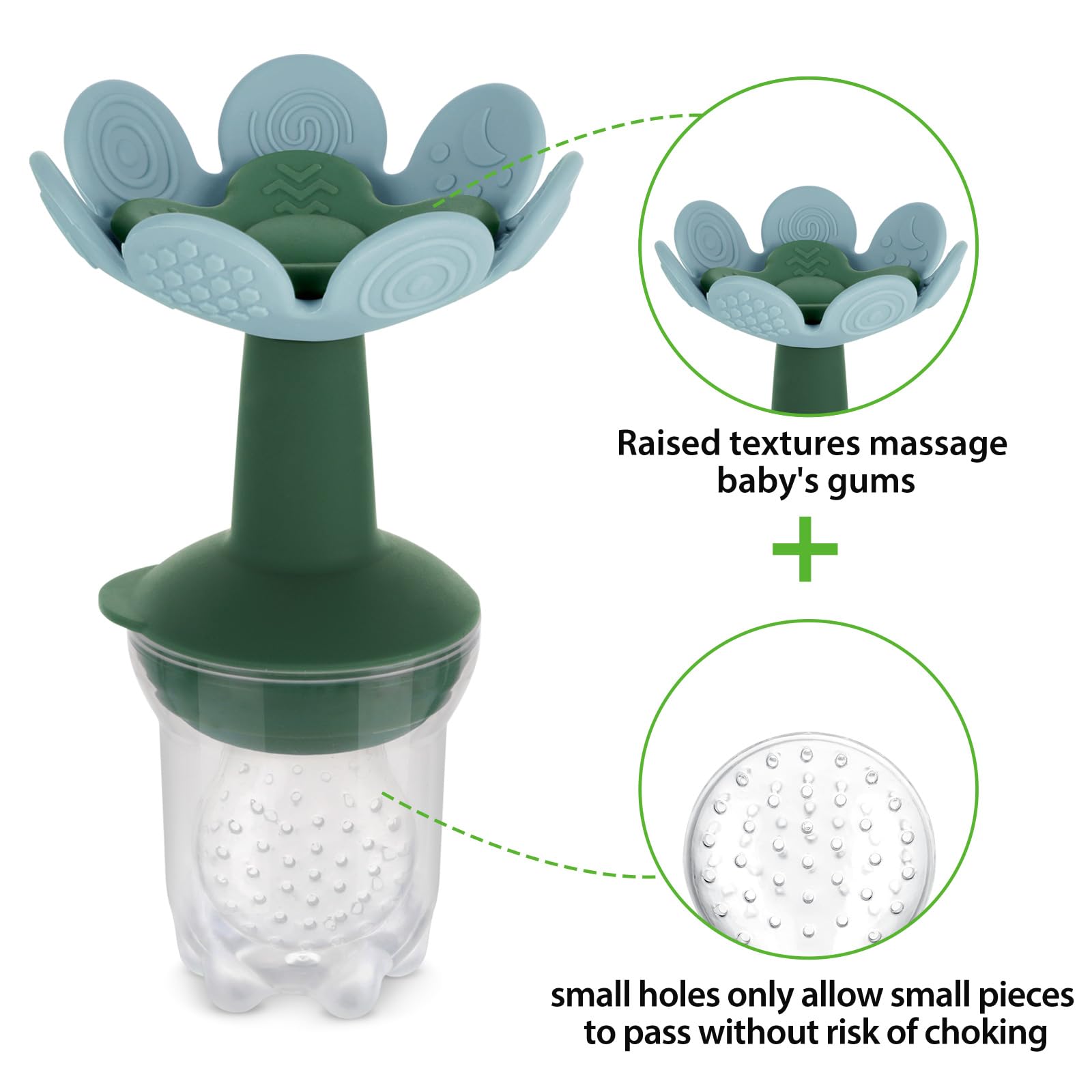 haakaa-flower-baby-fresh-fruit-food-feeder-with-mini-freezer-nibble-tray image 3
