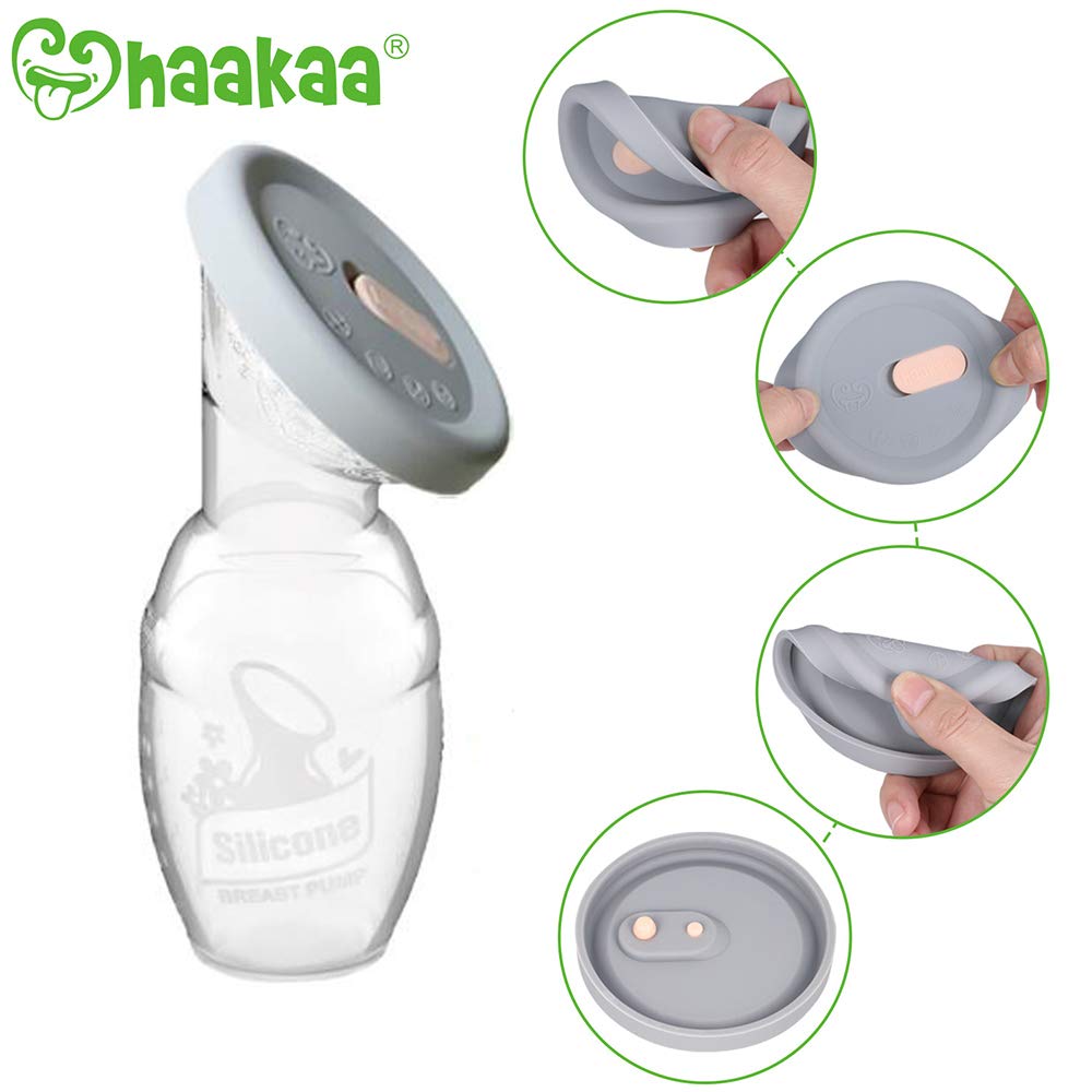 haakaa-manual-breast-pump-with-lid-and-collector-100-food-grade-silicone-4oz-100 image 6