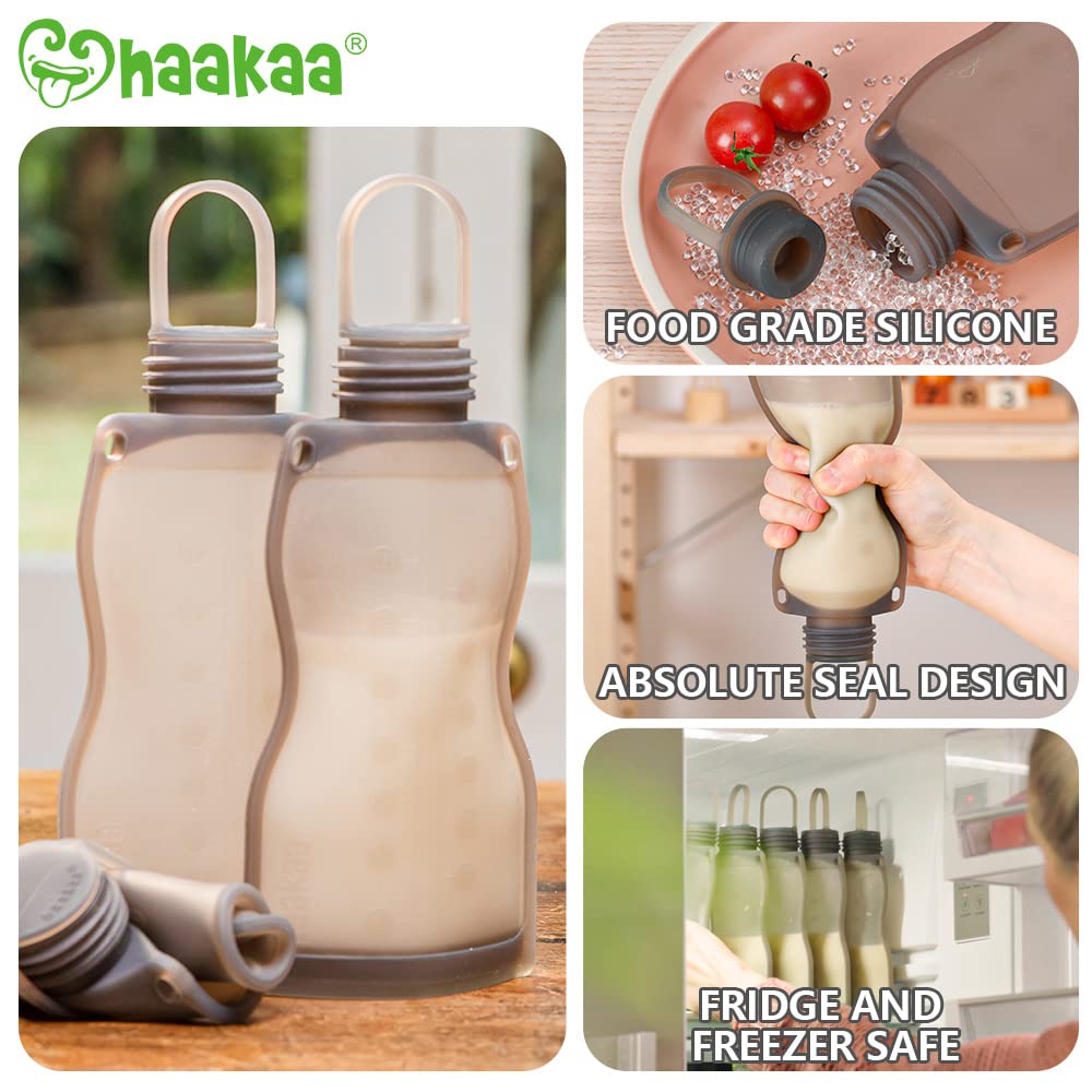 haakaa-manual-breast-pump-and-storage-bag-combo-4oz-100ml-pump-with-suction-base image 8