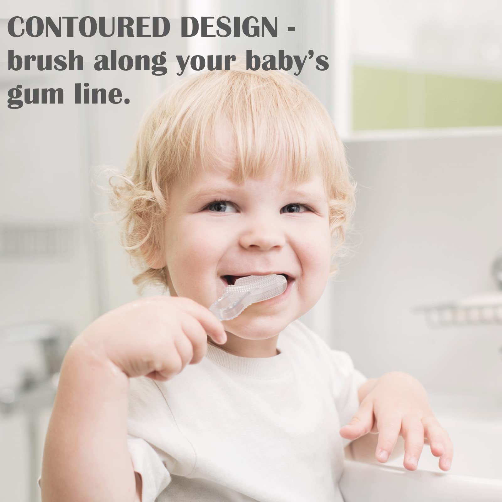 haakaa-contoured-silicone-toothbrush-for-babies-6m-soft-bristles-multicolored image 2