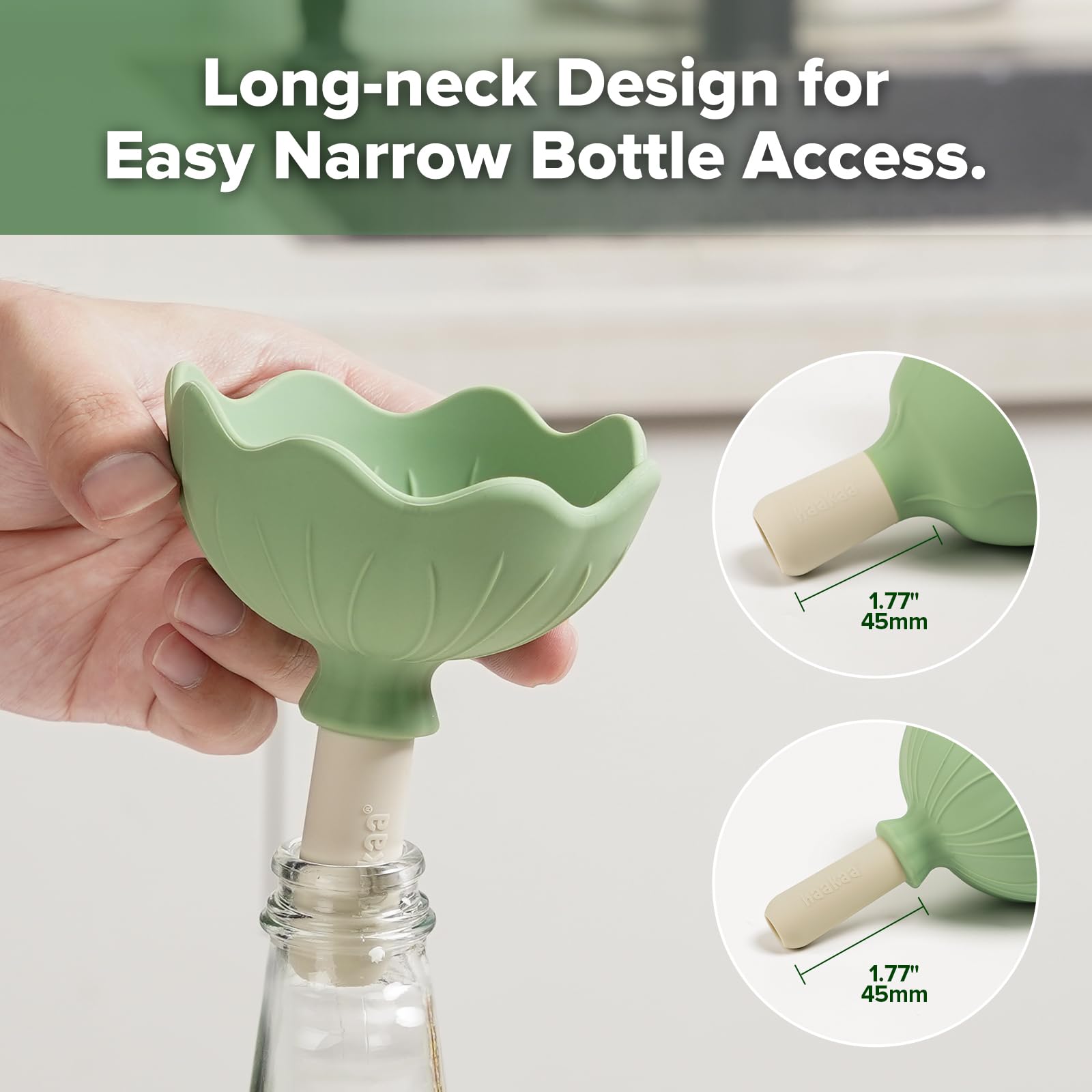 haakaa-silicone-flower-funnel-set-2-piece-kitchen-funnels-for-filling-bottles-sn image 6