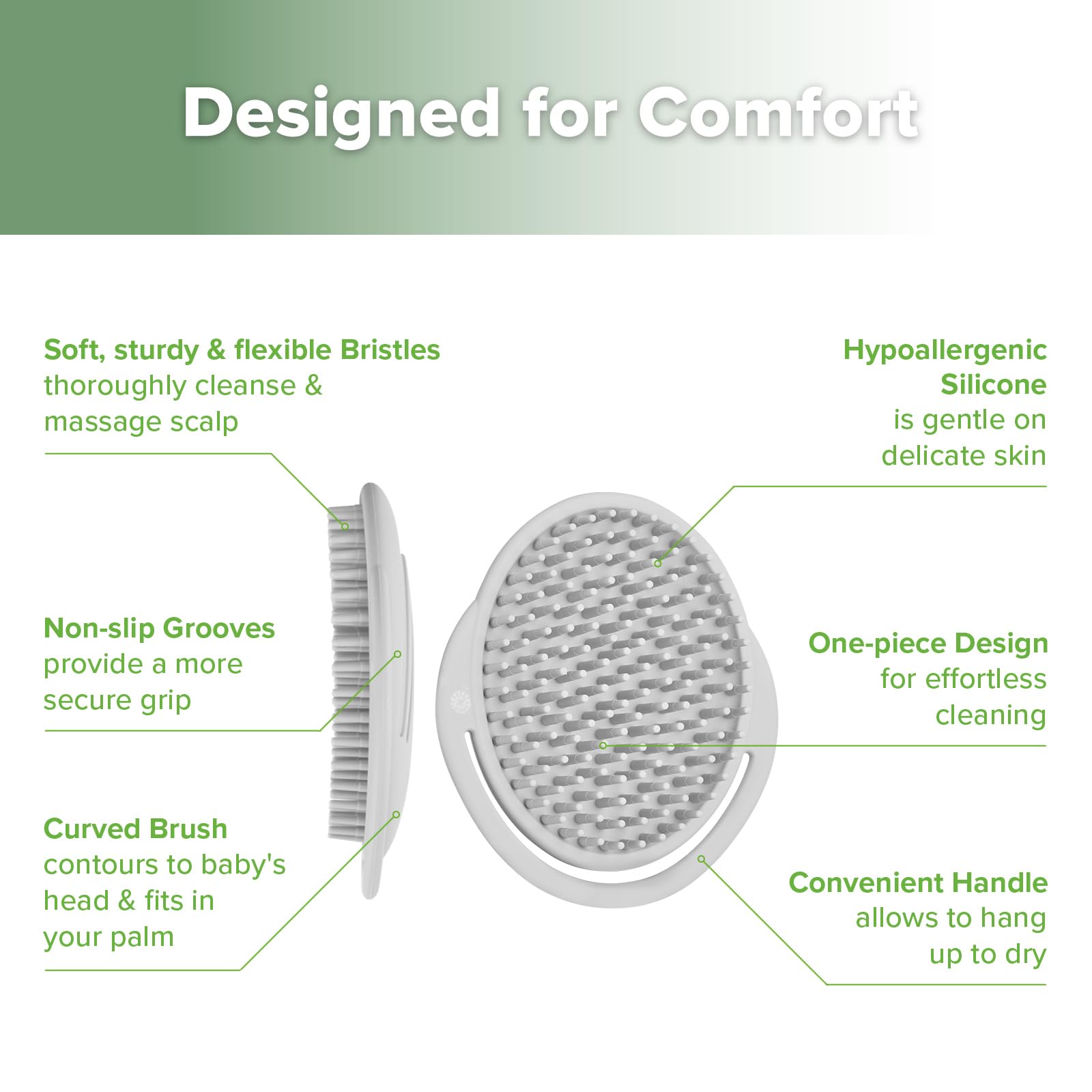haakaa-baby-cradle-cap-brush-soft-silicone-scalp-massager-for-newborns-toddlers- image 4