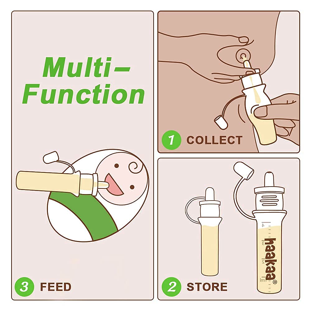 haakaa-manual-breast-pump-colostrum-collector-set-100ml-4oz-with-base image 6