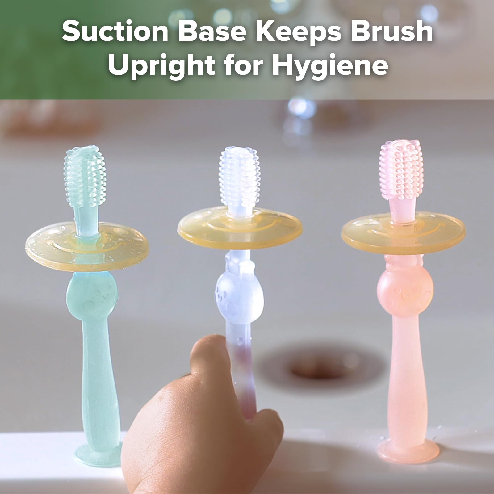 haakaa-360-baby-toothbrush-with-suction-base-gentle-training-brush-for-toddlers- image 5