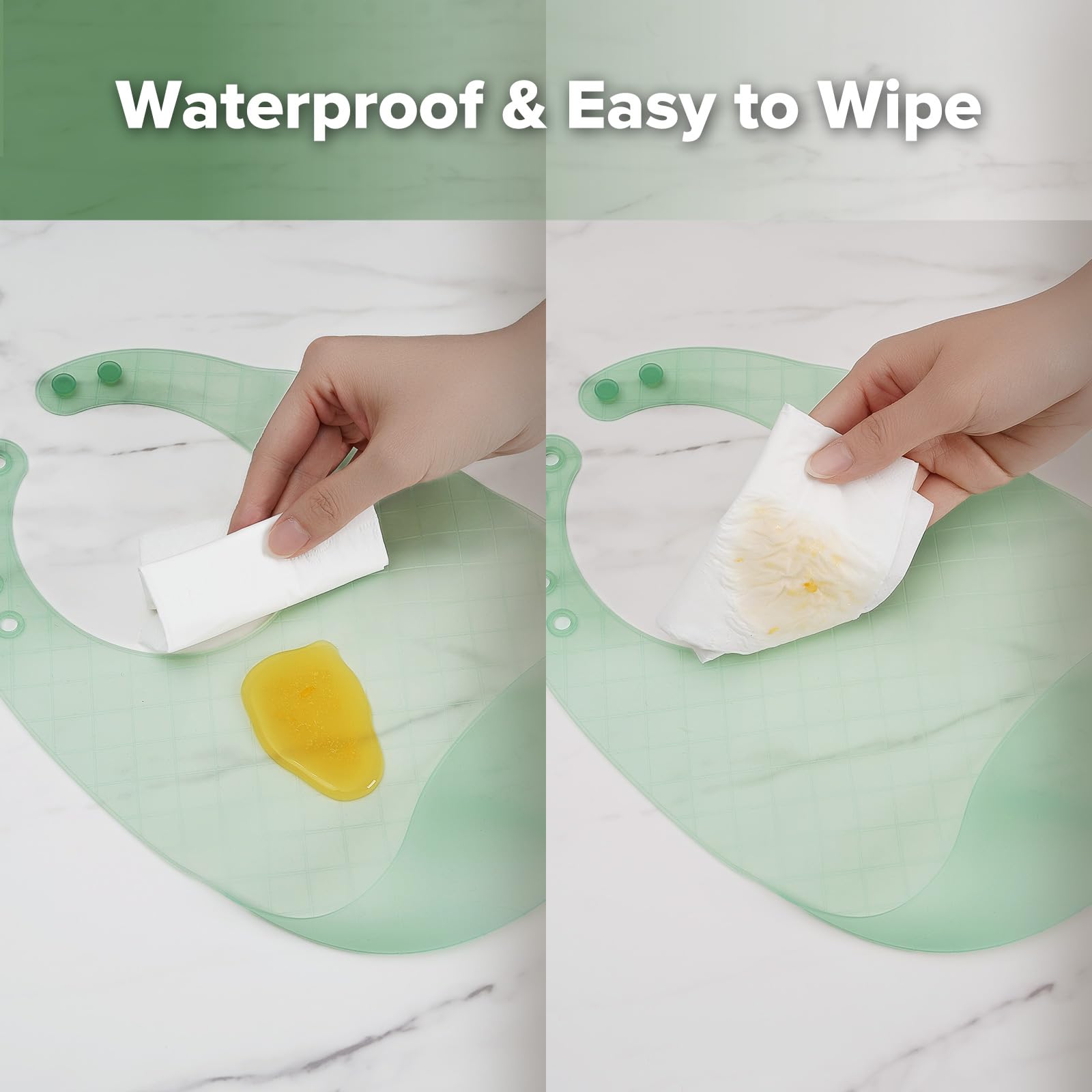 haakaa-lightweight-silicone-pocket-bib-ultra-light-foldable-with-deep-food-catch image 7
