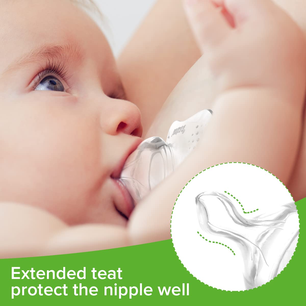 haakaa-nipple-shield-orthodontic-teat-for-breastfeeding-triangle-base-1pk image 2
