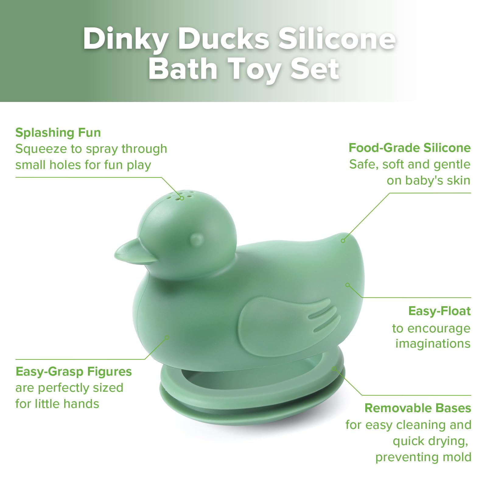 haakaa-dinky-splash-duck-silicone-baby-bath-toy-detachable-mold-free-food-grade- image 4
