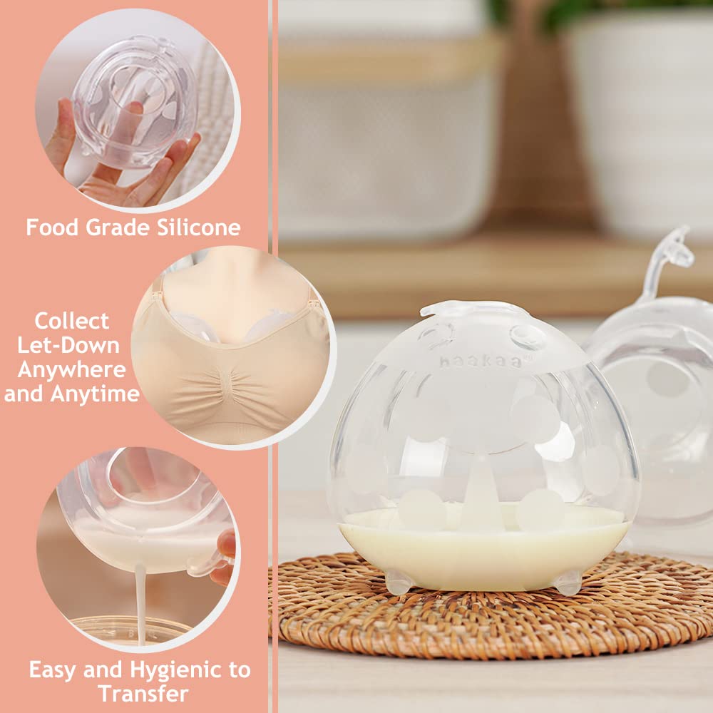 haakaa-manual-breast-pump-100ml-ladybug-milk-collector-75ml-silicone-cleaning-br image 6