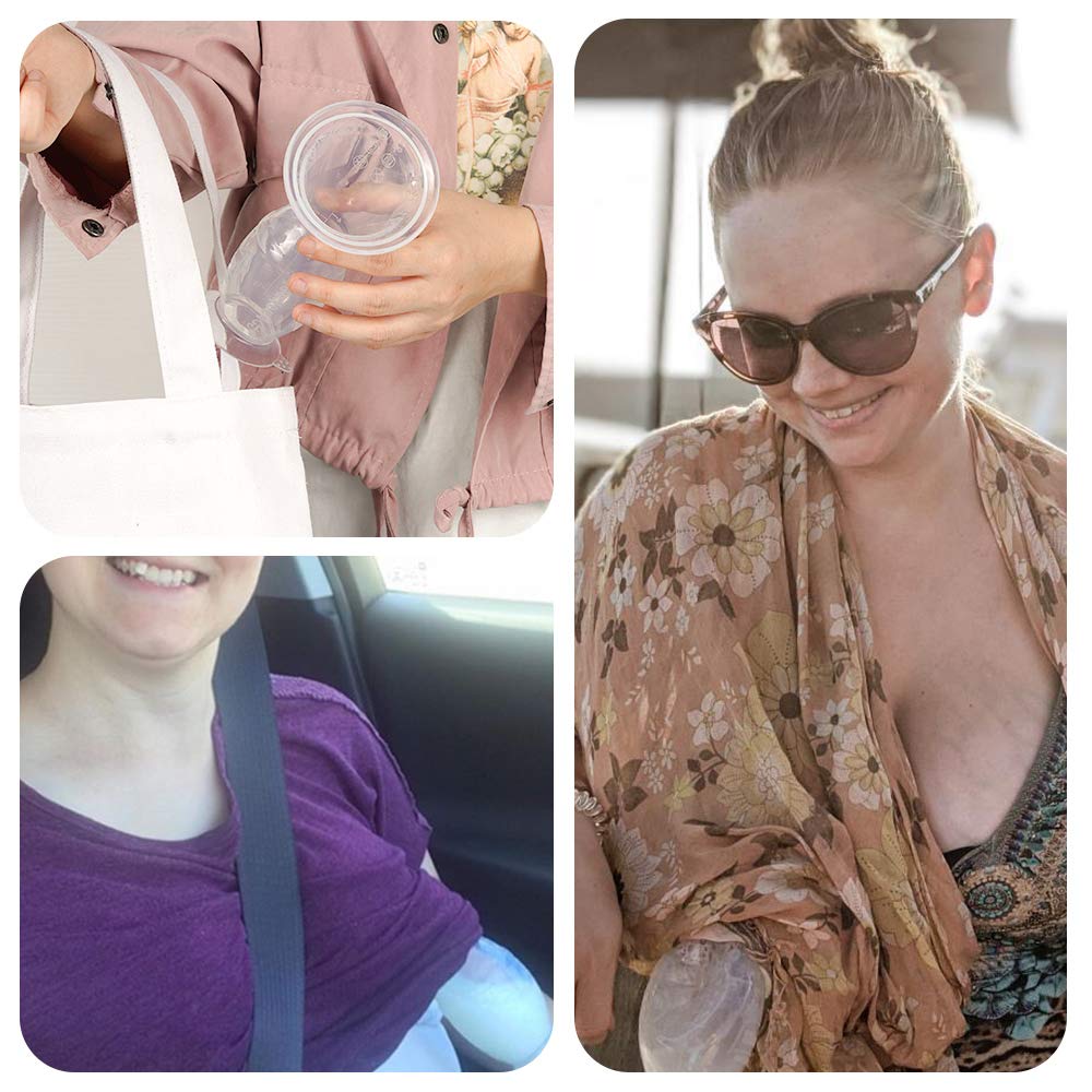 haakaa-manual-breast-pump-with-suction-bottom-and-white-stopper-4oz-100ml-origin image 4