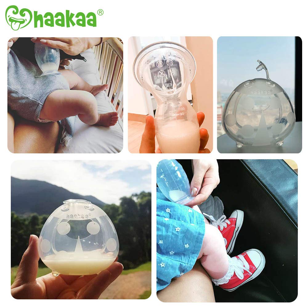 haakaa-gen-2-4oz-100ml-manual-breast-pump-with-suction-base-breast-shells-combo image 2