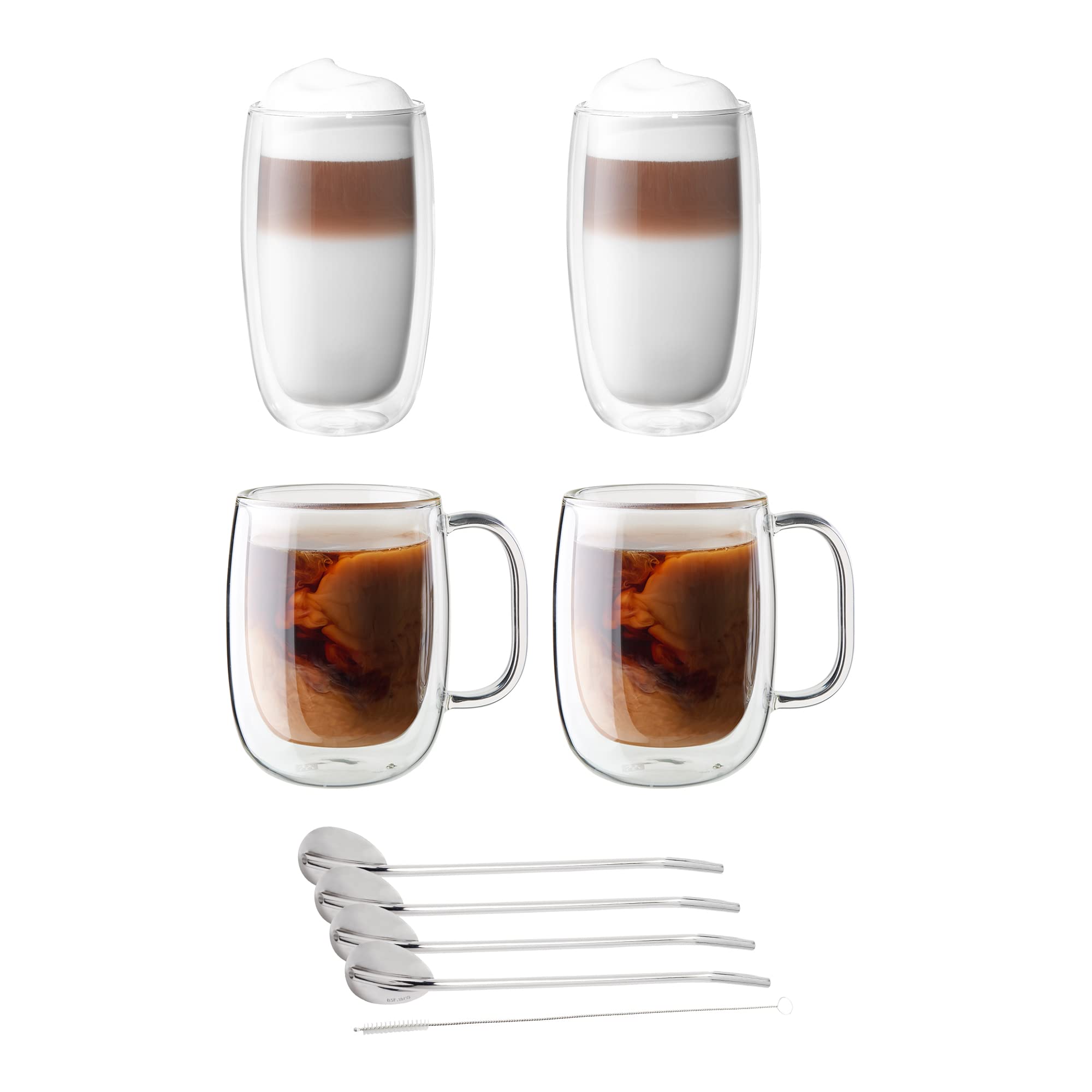 zwilling-sorrento-plus-2-piece-double-wall-glass-latte-mug-set-15-oz-450ml image 8