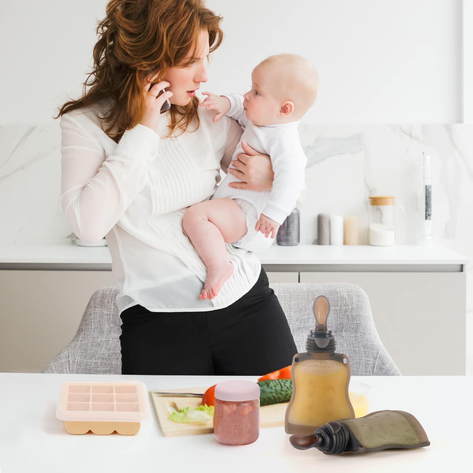 haakaa-silicone-baby-food-dispensing-spoon-stand-up-pouch-with-feeding-spoon-130 image 2