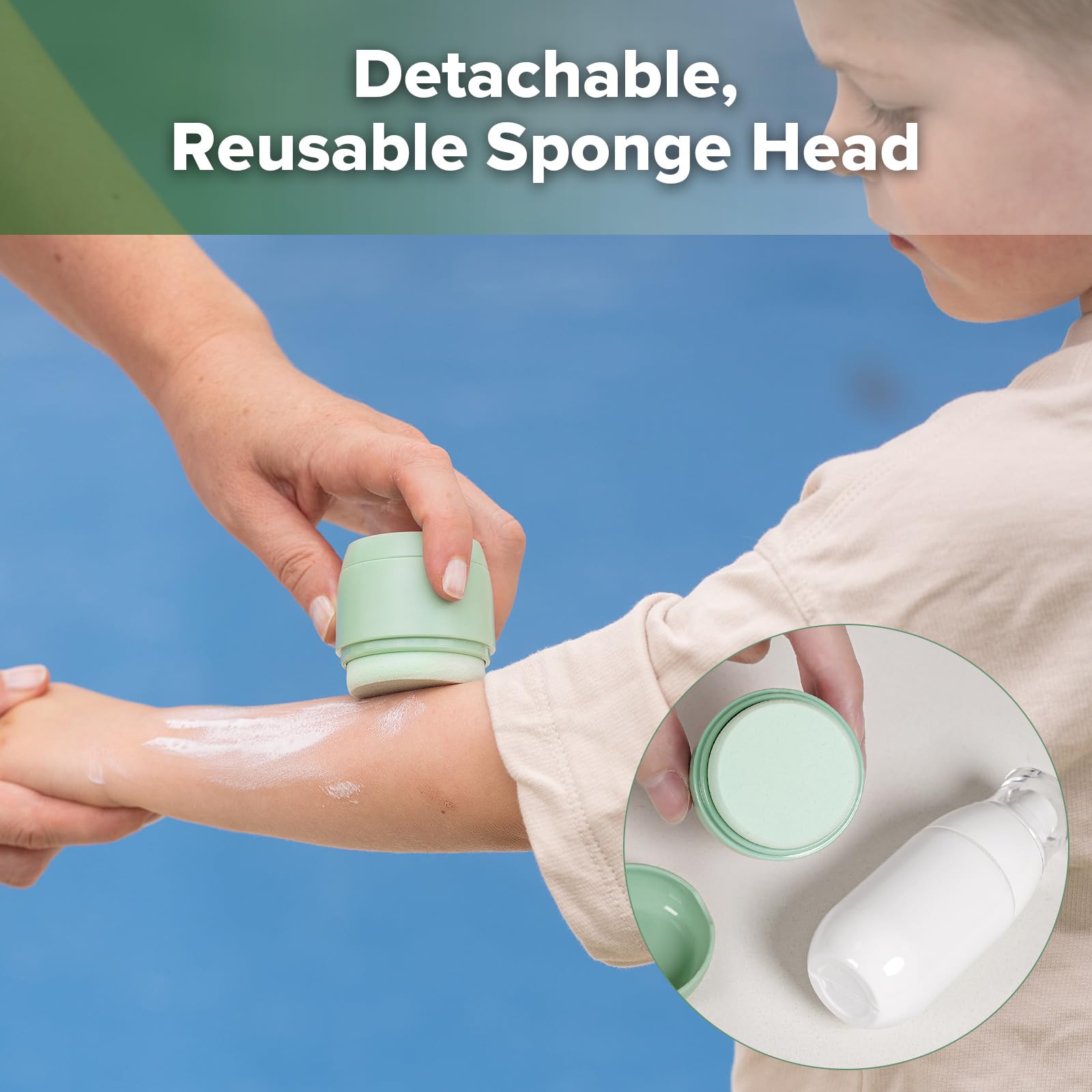 haakaa-sunscreen-applicator-for-kids-refillable-leakproof-sponge-head-1-7-oz-pea image 4