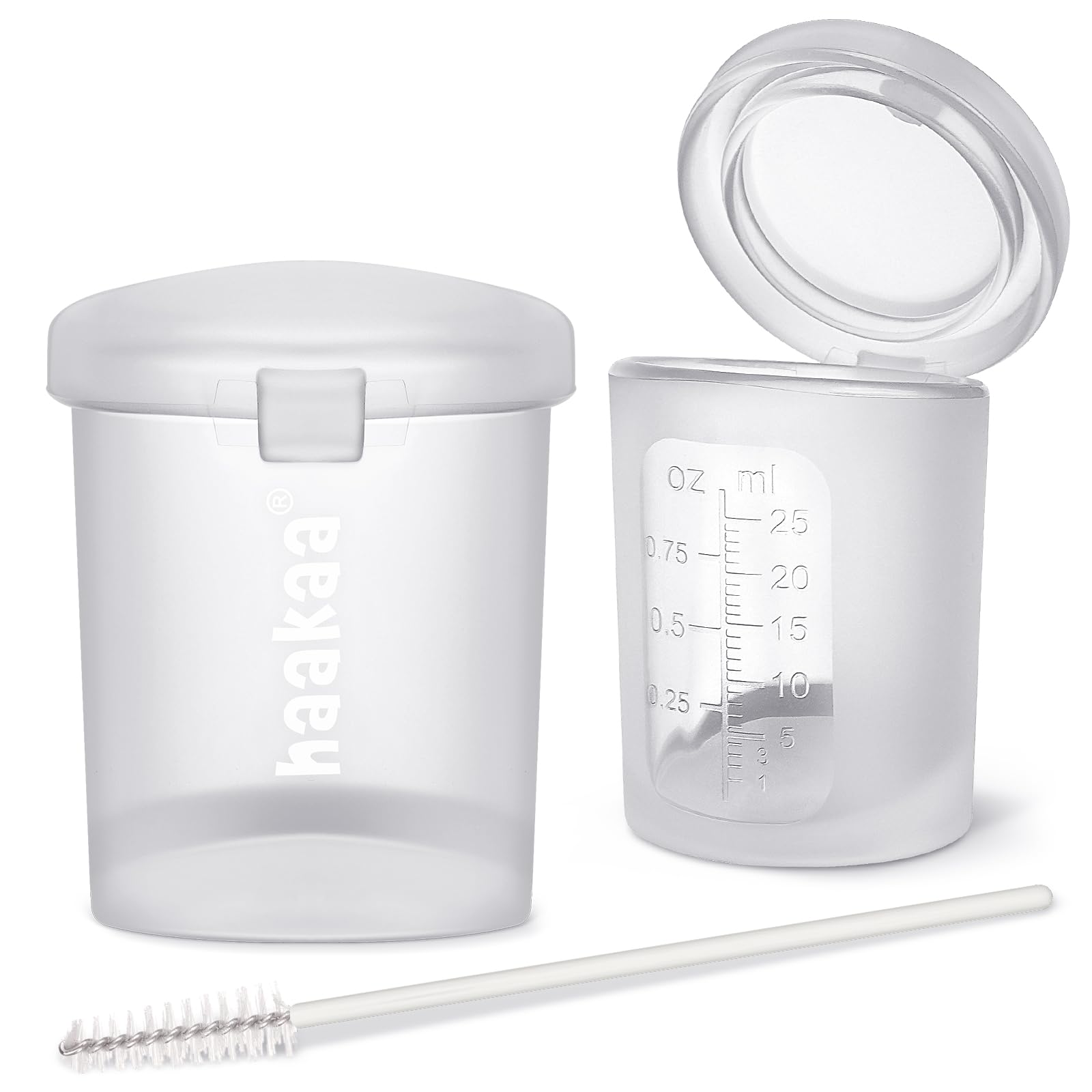haakaa-silicone-measuring-feeding-lidded-cup-25ml-2-pack-3-in-1-colostrum-collec image 1