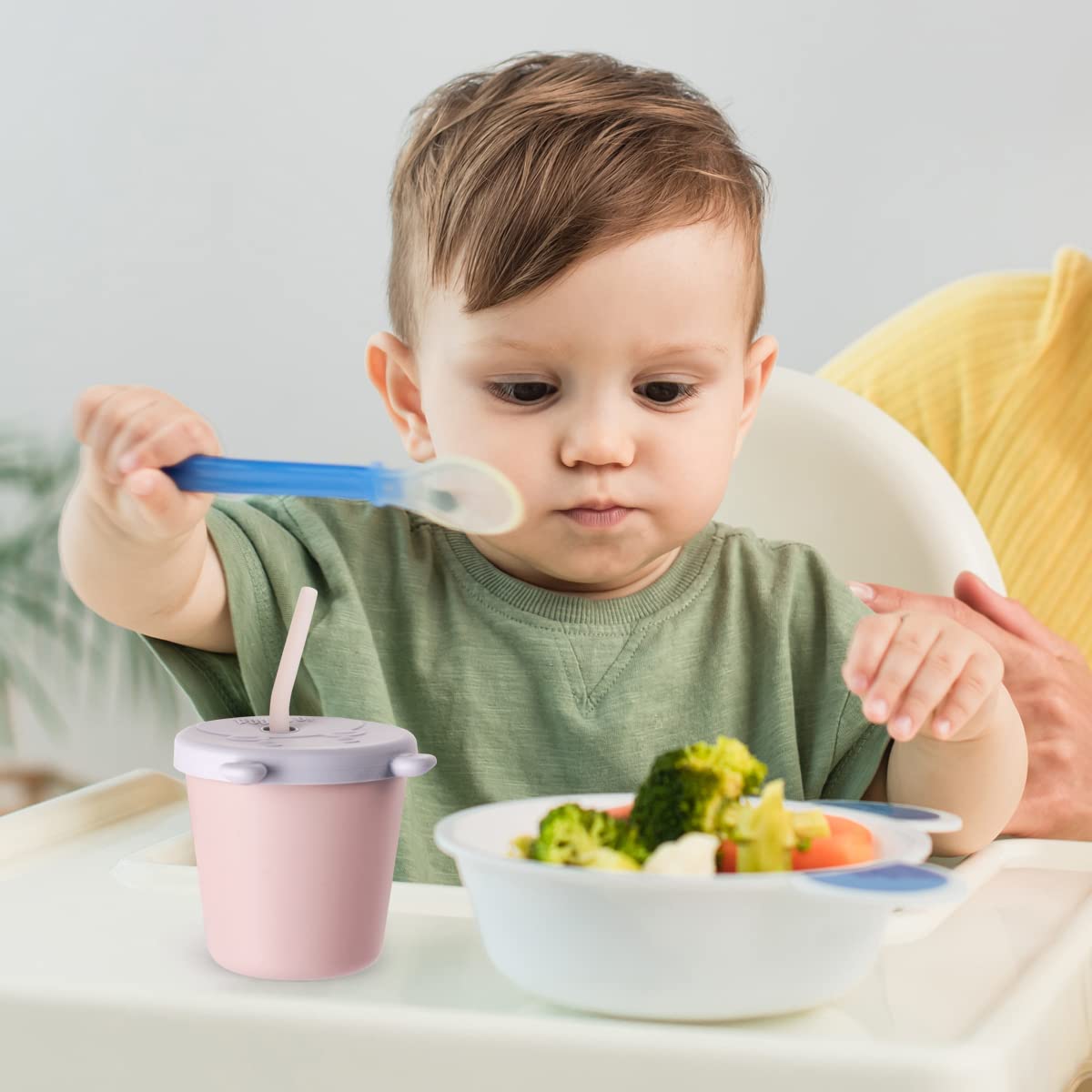 haakaa-jolly-hippo-baby-straw-cup-5oz-silicone-training-sippy-cup-snack-containe image 6