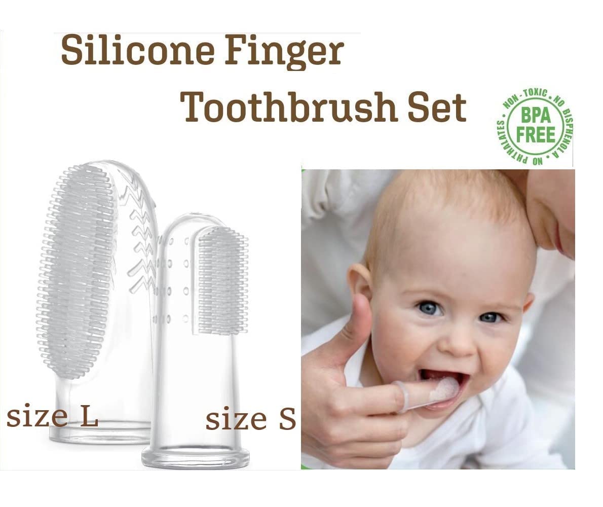haakaa-silicone-baby-finger-toothbrush-set-2-pack-s-l-with-storage-case-360-bris image 5