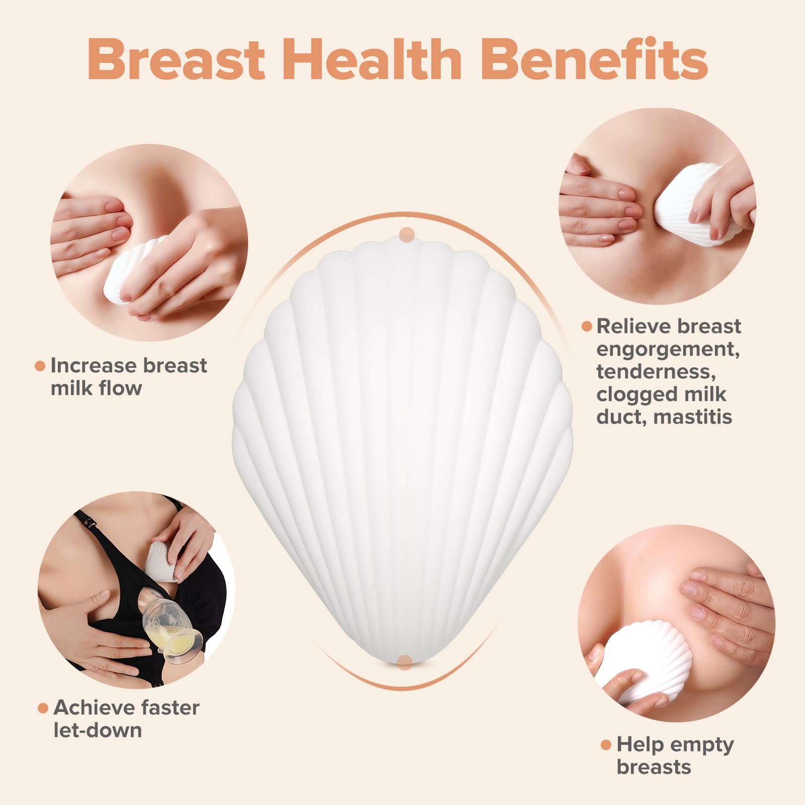 haakaa-lactation-massager-waterproof-usb-rechargeable-seashell-shaped-breast-mas image 3