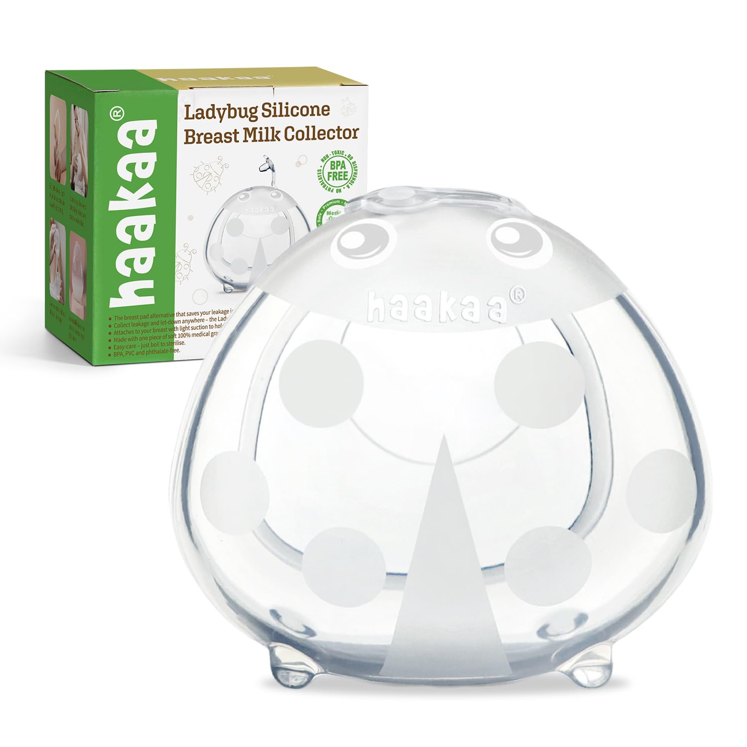 haakaa-ladybug-silicone-breast-milk-collector-2-5-oz-passive-let-down-catcher-1- image 1