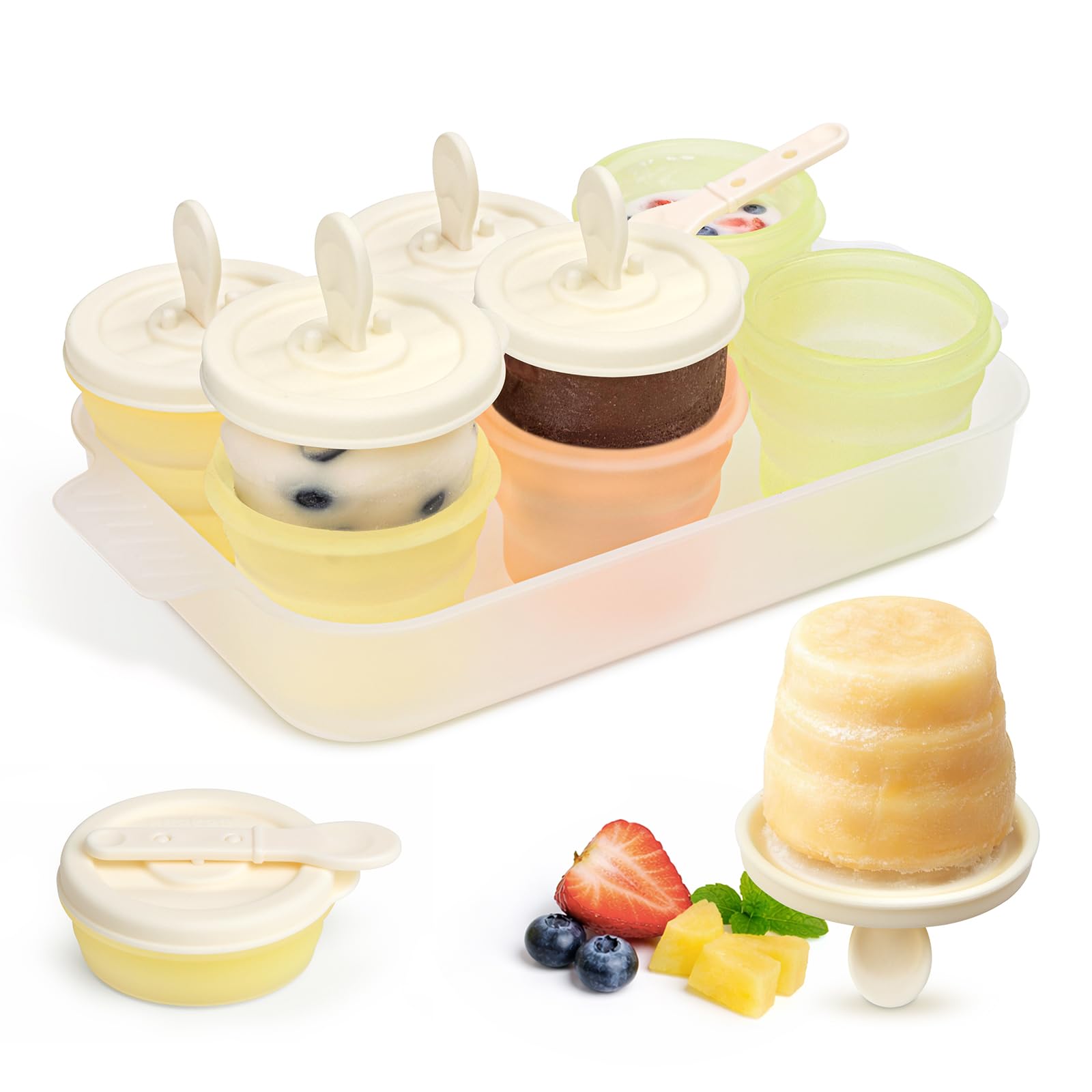 haakaa-silicone-popsicle-molds-for-kids-6-pack-collapsible-with-drip-free-lids-b image 1
