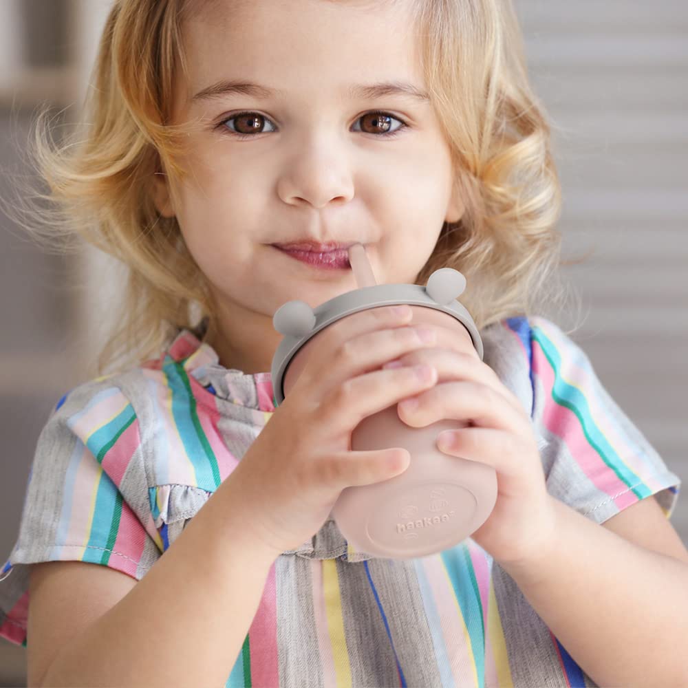 haakaa-jolly-hippo-baby-straw-cup-5oz-silicone-training-sippy-cup-snack-containe image 3